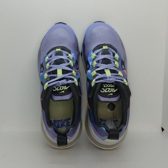 Nike Air Max 270 React Womens Pre-owned Purple/Gray/Salmon Sneakers - sz. 7 - Picture 3 of 6
